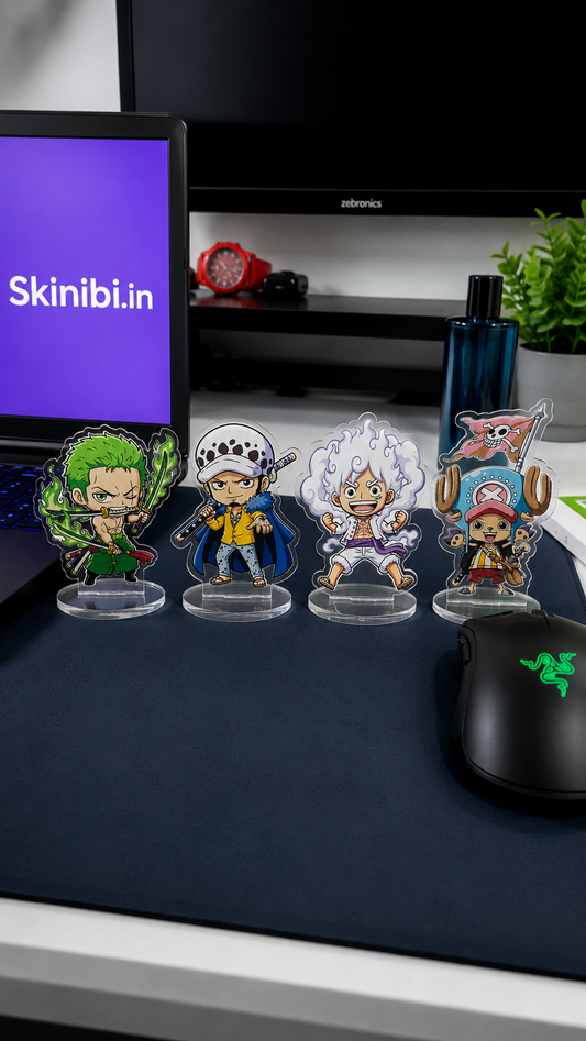 One Piece Acrylic Figure Set of 4: Luffy, Zoro, Law, Chopper