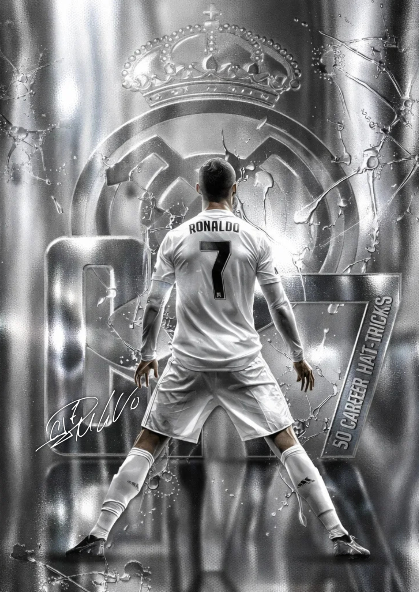 Cristiano Ronaldo "CR7" Metal Poster