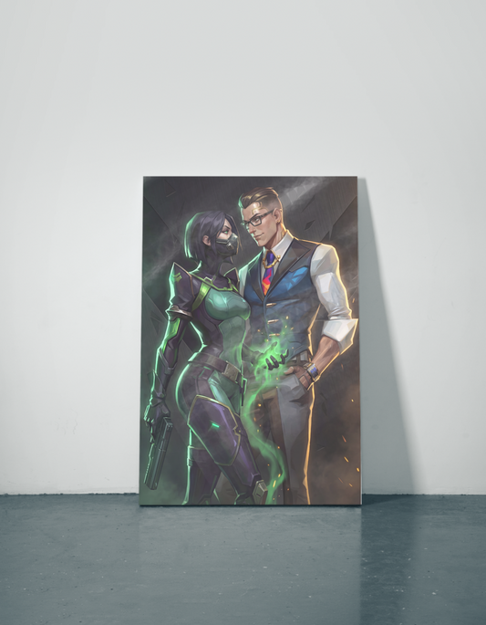 Toxic Elegance: Viper x Chamber Metal Poster — Premium Wall Art