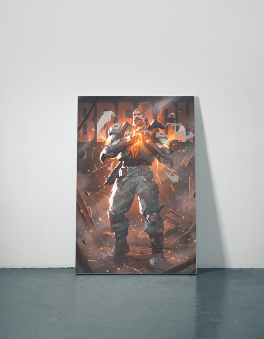 Seismic Impact: Breach Metal Poster — Premium Wall Art